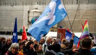 جانب من مسيرات السلام في ألمانيا