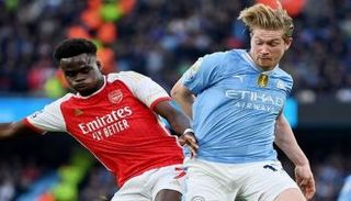 جانب من مباراة أرسنال ومانشستر سيتي