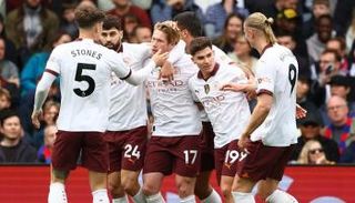 من مباراة مانشستر سيتي وكريستال بالاس في الدوري الإنجليزي