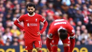 محمد صلاح في مباراة كريستال بالاس