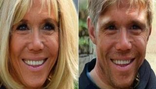 صورة نشرها مؤيدو نظرية أن بريغيت ماكرون كانت رجلا