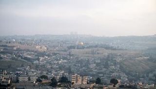 منظر عام لمدينة القدس بعد انتهاء الهجوم الإيراني 