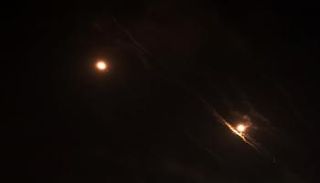 جانب من اعتراض إسرائيل مسيرات فوق القدس 