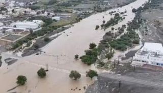 جانب من السيول في الخليج العربي