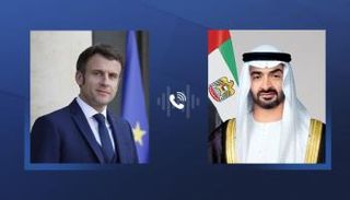 الشيخ محمد بن زايد آل نهيان وماكرون