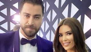 معتصم النهار وزوجته لين برنجكجي