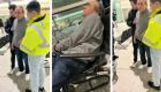 نجل شقيق صلاح السعدني يسقط في المطار حزنا على عمه (صور)