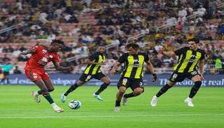من مباراة الاتحاد والاتفاق