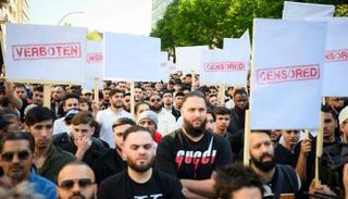 جانب من مظاهرة المجموعة في هامبورغ