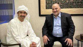 عبدالله بن زايد يلتقي منصور عباس عضو الكنيست الإسرائيلي