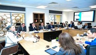 الدكتورة ياسمين فؤاد خلال الاجتماع مع بعثة صندوق النقد الدولي