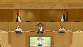 جانب من اجتماع المجلس الوطني الاتحادي في الإمارات