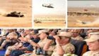 الجيش المصري يجري مناورة بكافة أسلحته.. محاكاة «حرب» في سيناء