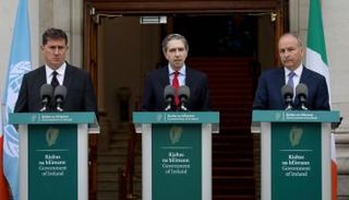 قادة إسبانيا وإيرلندا والنرويج خلال إعلان الاعتراف بفلسطين