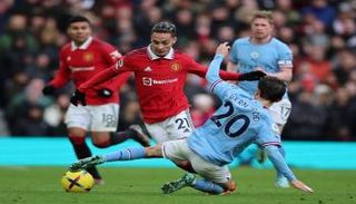 جانب من مباراة مانشستر يونايتد ومانشستر سيتي