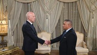 قيس سعيد مع وزير الداخلية الجديد