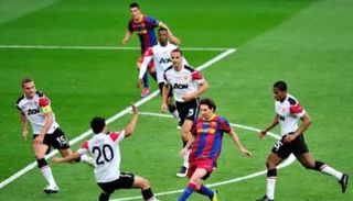 ميسي ضد مانشستر يونايتد - دوري أبطال أوروبا