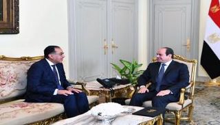 جانب من لقاء الرئيس عبدالفتاح السيسي برئيس حكومته