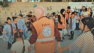 متطوعو "الفارس الشهم 3" في غزة