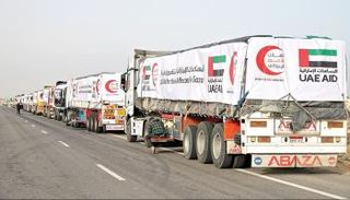 المساعدات الإماراتية إلى غزة
