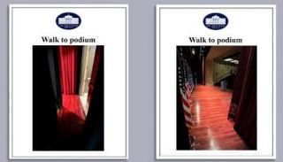 صور تكشف خط سير بايدن نحو المنصة