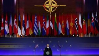 الرئيس الأمريكي جو بايدن خلال كلمته بقمة الناتو