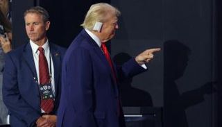 دونالد ترامب خلال مشاركته في مؤتمر الحزب الجمهوري