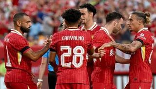 أهداف مباراة ليفربول وأرسنال الودية اليوم