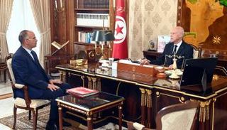 قيس سعيد يلتقي برئيس الحكومة الجديد