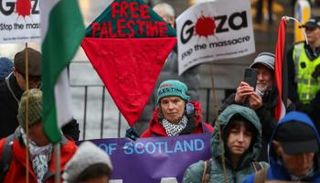 مظاهرة مؤيدة للفلسطينيين في اسكتلندا