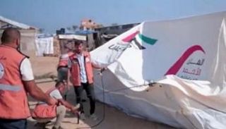 مساعدات مقدمة من الإمارات لسكان غزة