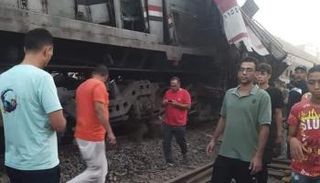 تصادم قطارين في مصر