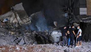 آثار القصف الإسرائيلي على الضاحية الجنوبية