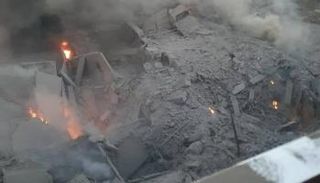 صورة لموقع الضربة