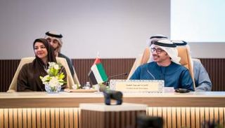 جانب من مشاركة الشيخ عبدالله بن زايد آل نهيان في الاجتماعات