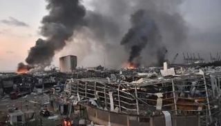 من مرفأ بيروت يوم 4 أغسطس 2020