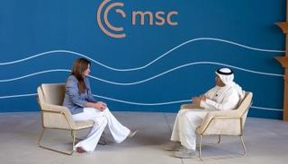 الأمين العام لمجلس التعاون الخليجي، جاسم البديوي خلال المقابلة