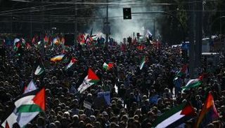 مظاهرة في أوروبا دعما لغزة