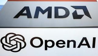 شعارا AMD وOpenAI - أ ف ب