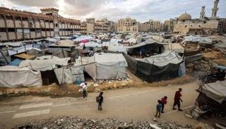 مخيم للنازحين في غزة- أرشيفية