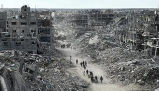 دمار هائل خلفته الحرب في قطاع غزة