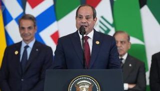 الرئيس المصري عبدالفتاح السيسي خلال قمة شرم الشيخ