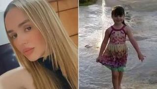 المؤثرة البرازيلية وابنتها 