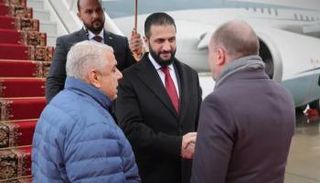 جانب من وصول الشرع إلى موسكو