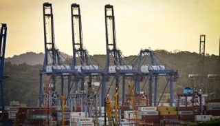 ميناء بالبوا الذي تديره شركة CK Hutchison عند مدخل قناة بنما