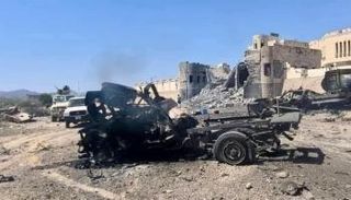 السيارة التي هاجمت مقر اللواء في المحفد - متداولة