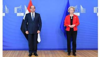 الرئيس المصري عبد الفتاح السيسي، ورئيسة المفوضية الأوروبية أورسولا فون دير لاين