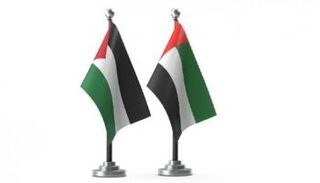 علما دولتي الإمارات وفلسطين