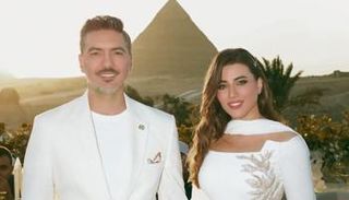 هايدي موسى وزوجها محمد غانم