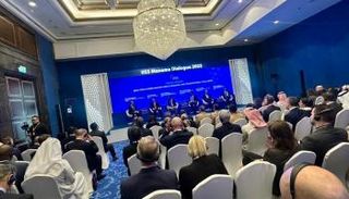 جانب من مشاركة الزنداني في حوار المنامة